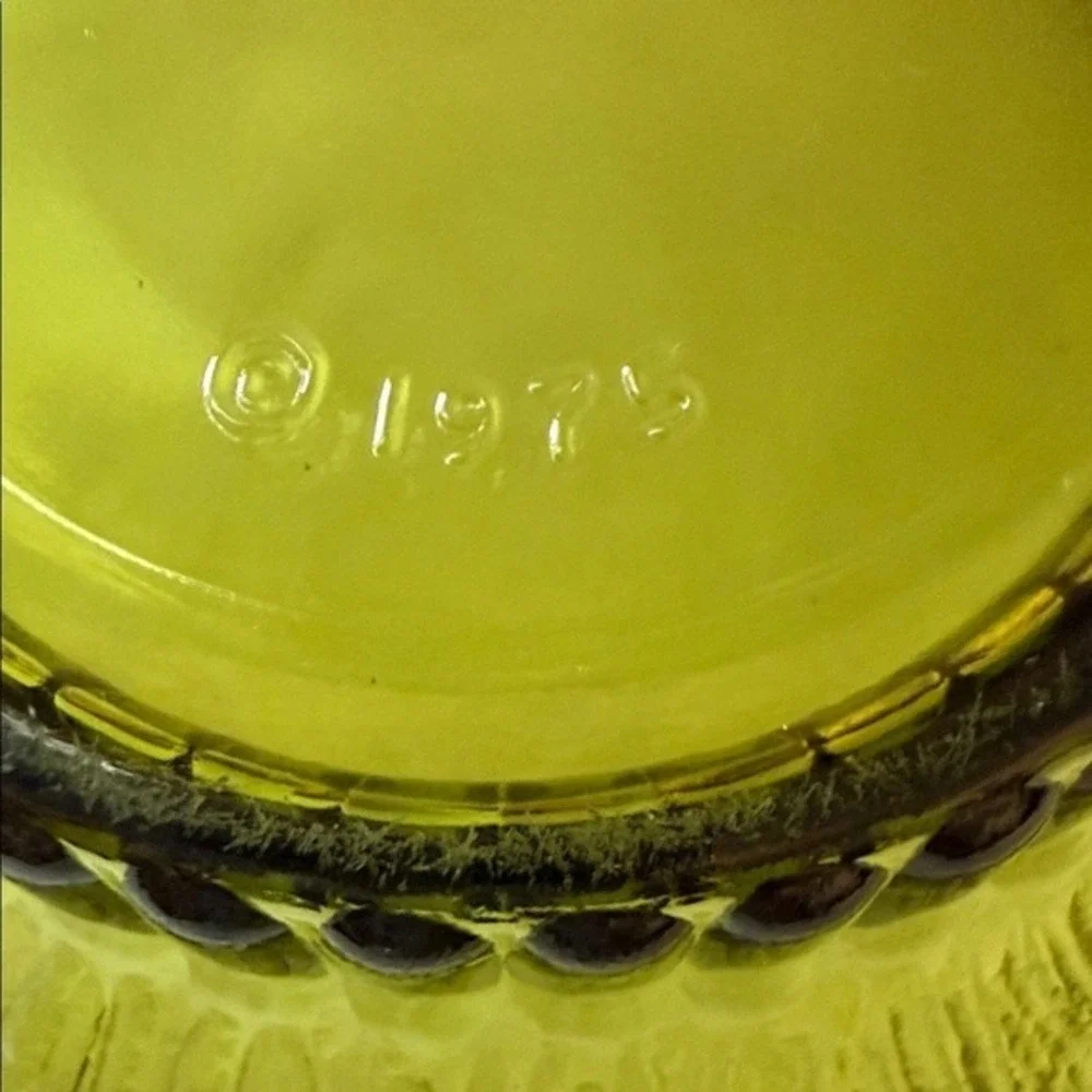 Olive‎ Green Glass Food Storage Bowl